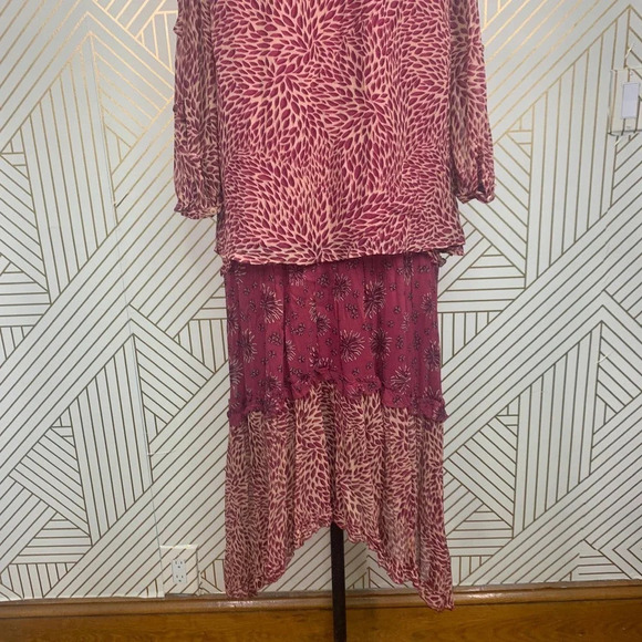 Ba&sh Lady Blouse‎ Two-Piece Skirt Set Jupe Gapi Rose Size US 0 / XS - Picture 9 of 12